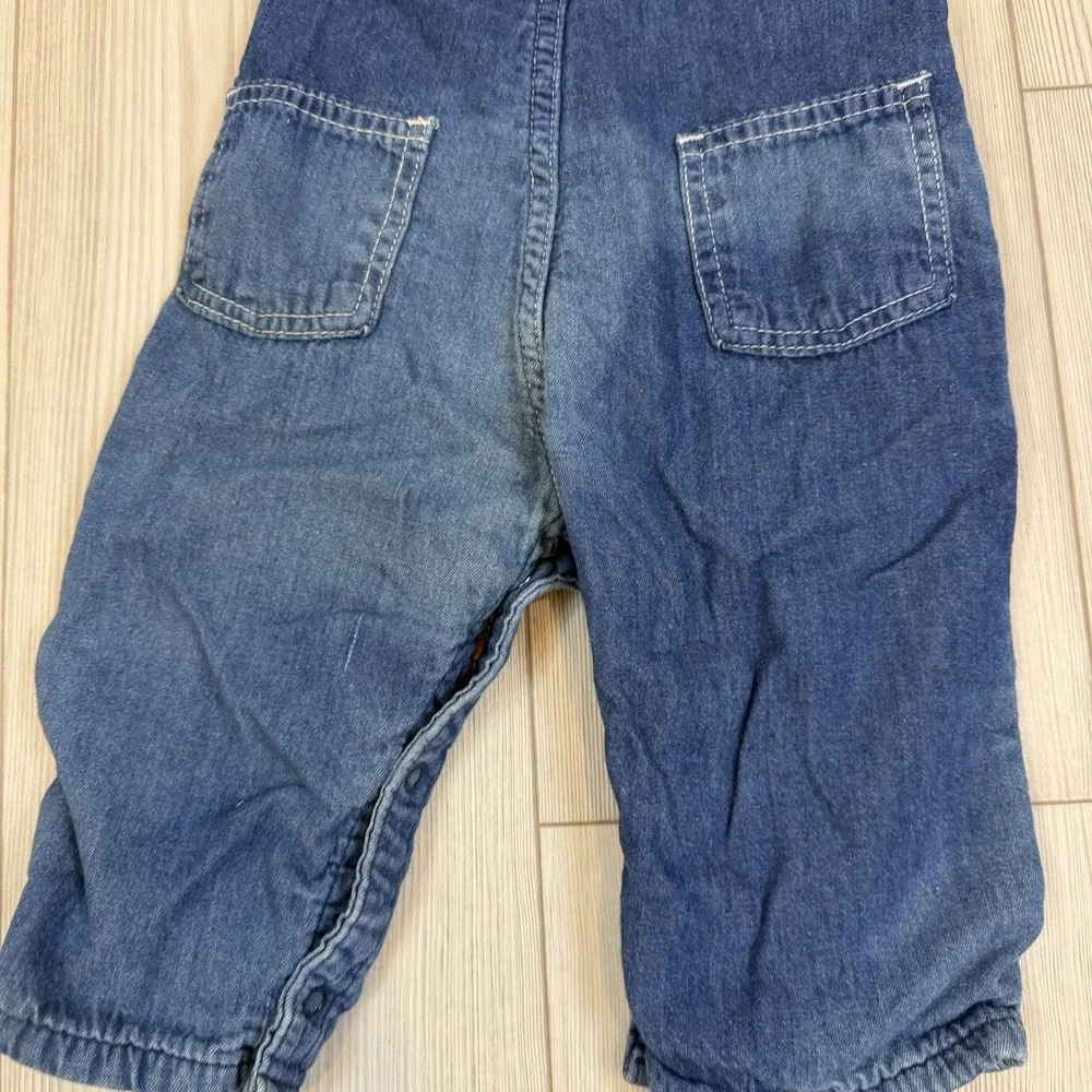 Vintage OshKosh B'Gosh Vestbak Plaid‎ Flannel Line Boys Overalls Blue 18M USA
